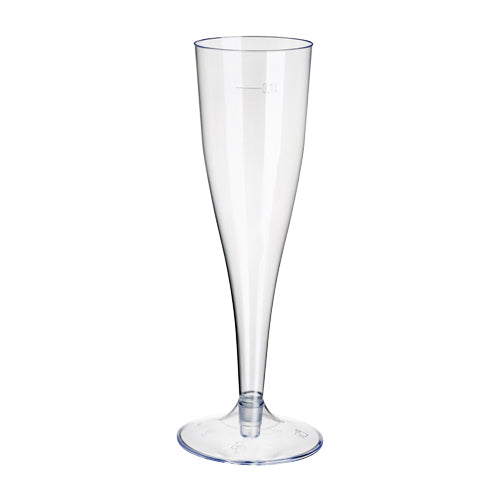 Papstar 100 Stiel-Gläser für Sekt, PS 0,1 l Ø 4,8 cm · 19,9 cm glasklar einteilig, 10x 10