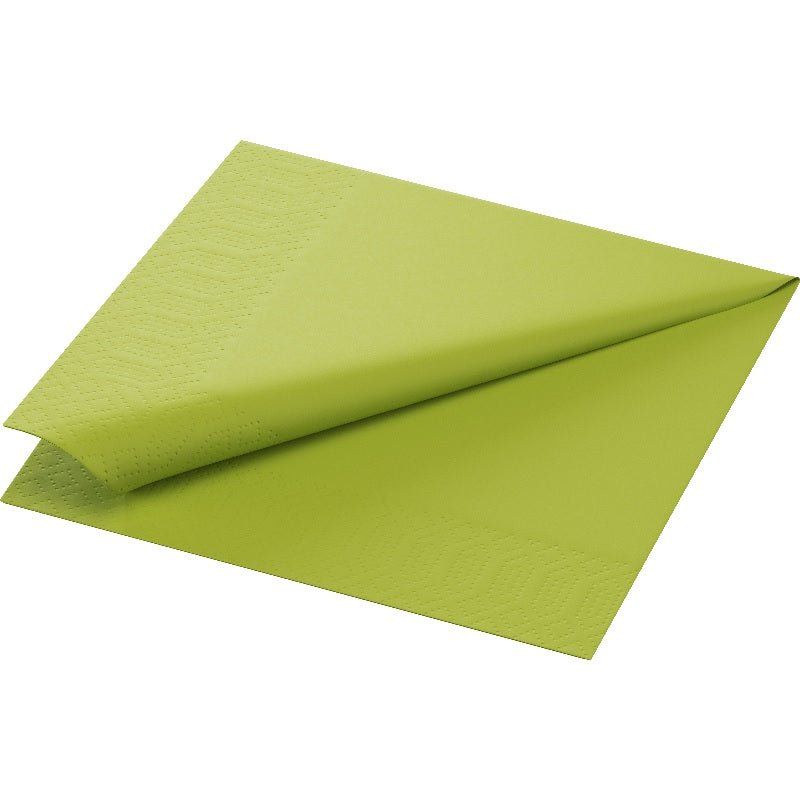 Duni Tissue-Serviette 33 x 33 cm Kiwi 3-lagig, 1000 Stk/Krt (4 x 250 Stk)