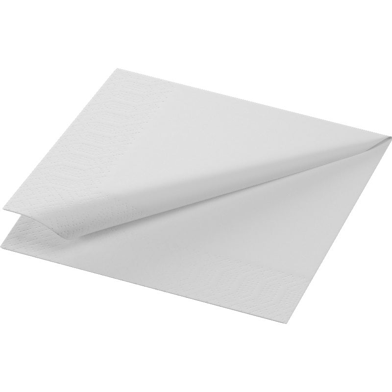 Duni Tissue-Serviette 24 x 24 cm Weiß 3-lagig, 2000 Stk/Krt (8 x 250 Stk)