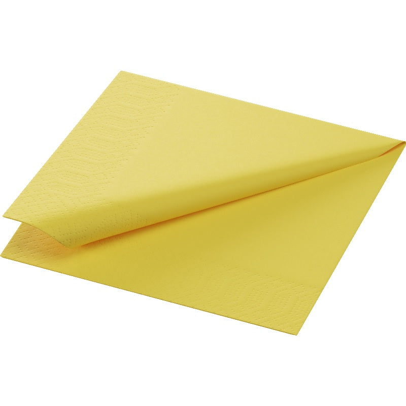 Duni Tissue-Serviette 24 x 24 cm Gelb 3-lagig, 2000 Stk/Krt (8 x 250 Stk)