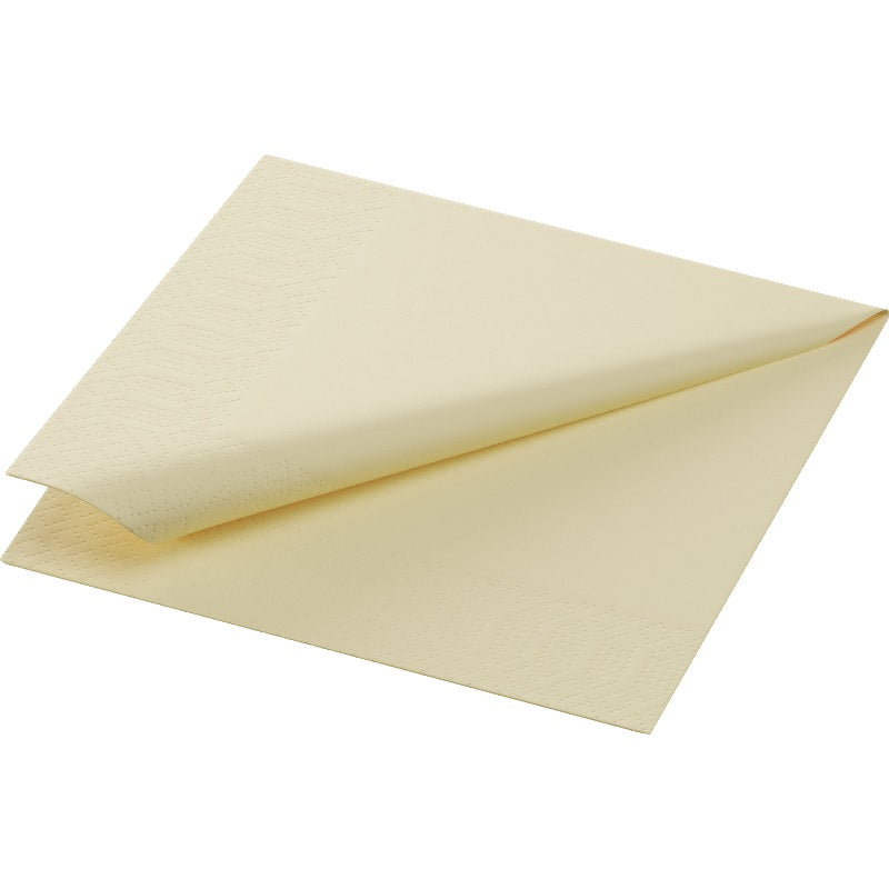 Duni Tissue-Serviette 24 x 24 cm Cream 3-lagig, 2000 Stk/Krt (8 x 250 Stk)