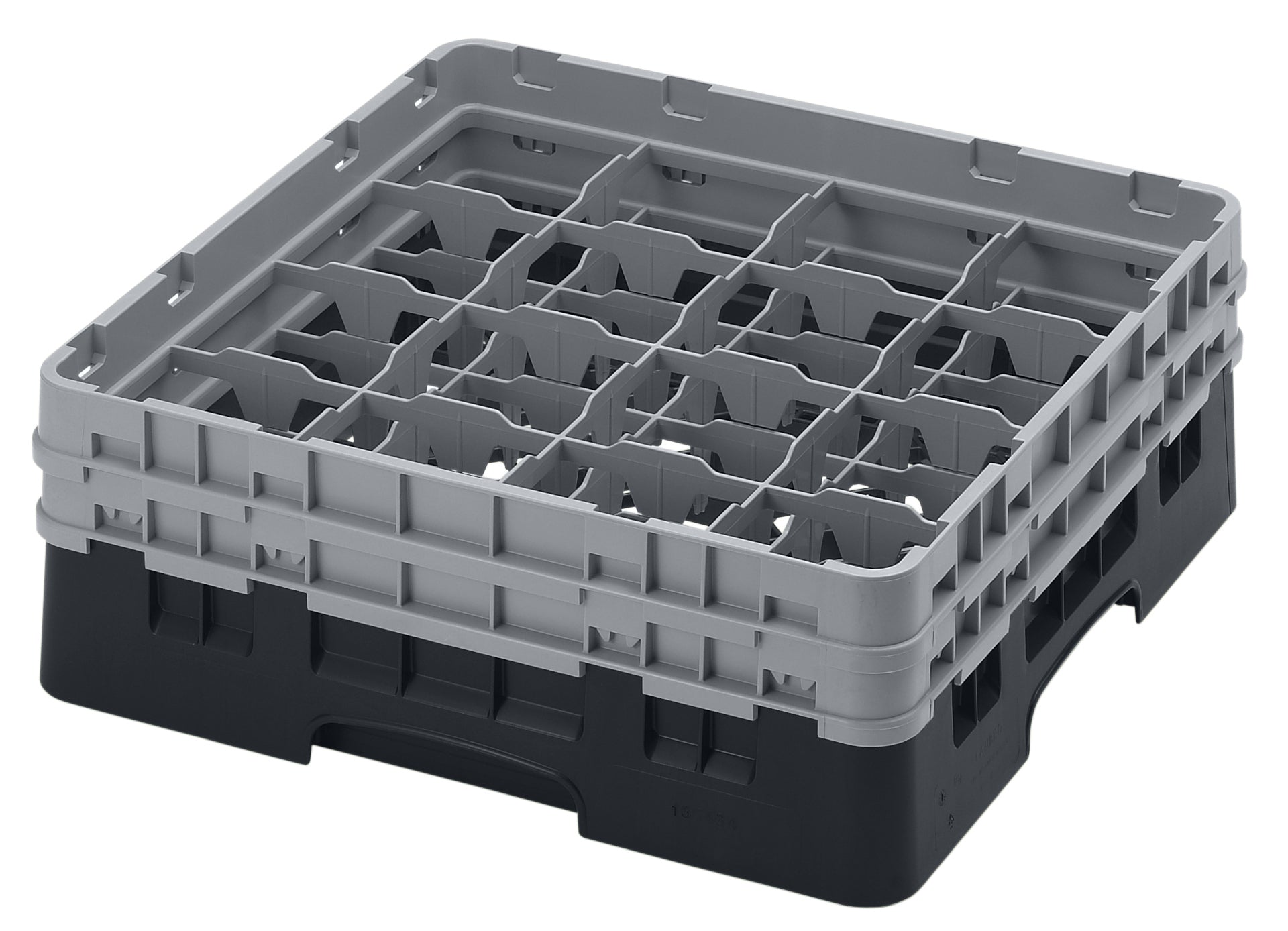 Cambro Camrack® 16-Fächer - Spülkorb mit 2 Extender 500 x 500 x 184 mm, 1 Stück im Karton - 16S434110