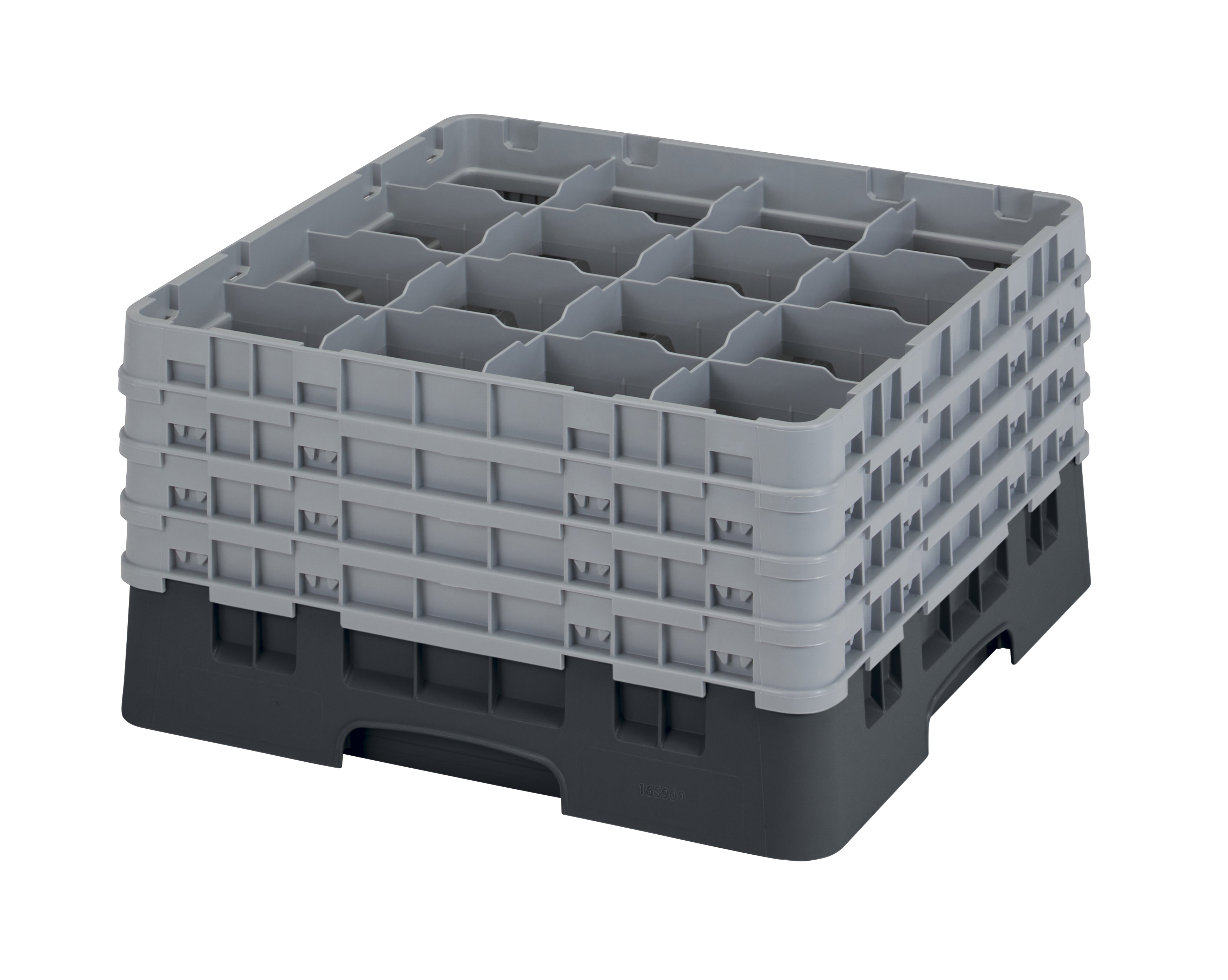 Cambro Camrack® 16-Fächer - Spülkorb mit 4 Extender 500 x 500 x 267 mm, 1 Stück im Karton - 16S900110