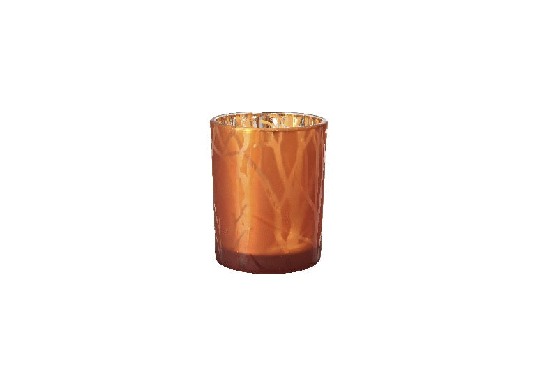 Duni Kerzenhalter Shimmer 100 x Ø 80 mm Rust, 6 Stk/Krt (6 x 1 Stk)