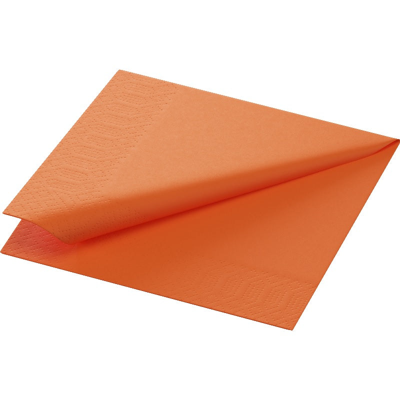 Duni Tissue-Serviette 24 x 24 cm Sun Orange 3-lagig, 2000 Stk/Krt (8 x 250 Stk)
