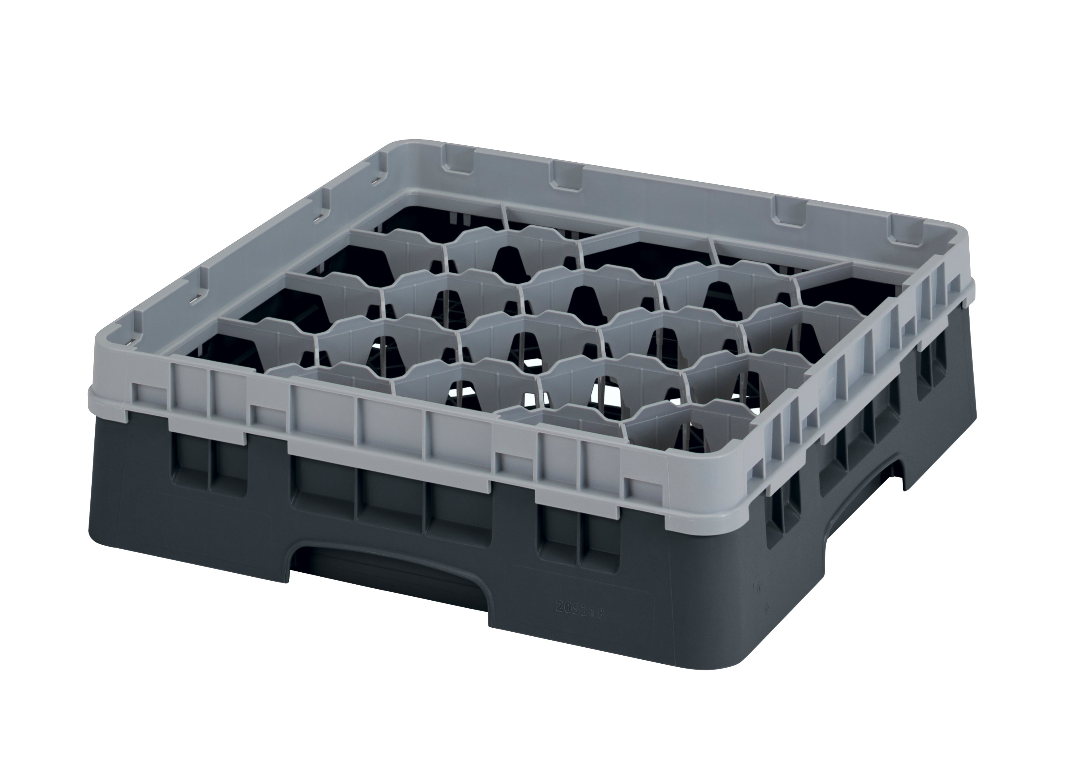 Cambro Camrack® 20-Fächer - Spülkorb mit 1 Extender 500 x 500 x 143 mm, 1 Stück im Karton - 20S318110