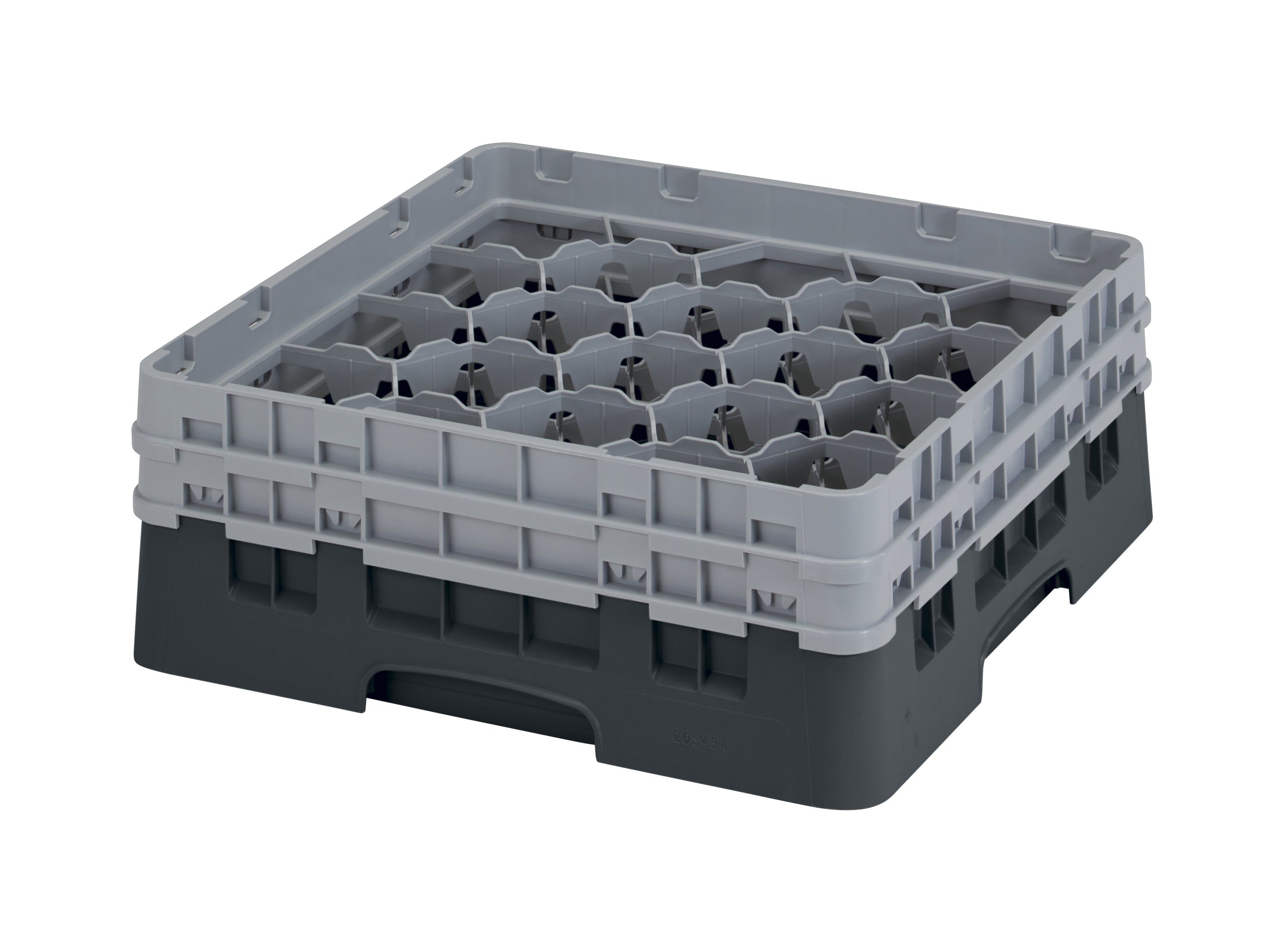 Cambro Camrack® 20-Fächer - Spülkorb mit 2 Extender 500 x 500 x 184 mm, 1 Stück im Karton - 20S434110