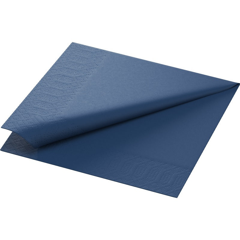 Duni Tissue-Serviette 33 x 33 cm Dunkelblau 3-lagig, 1000 Stk/Krt (4 x 250 Stk)