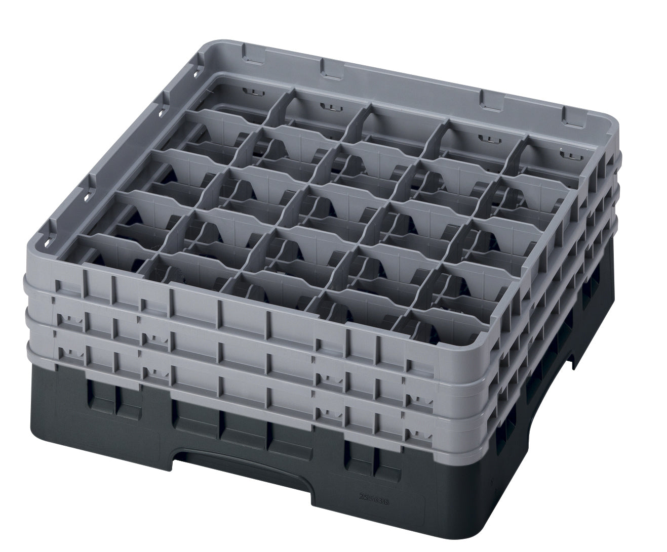 Cambro Camrack® 25-Fächer - Spülkorb mit 3 Extender 500 x 500 x 225 mm, 1 Stück im Karton - 25S638110