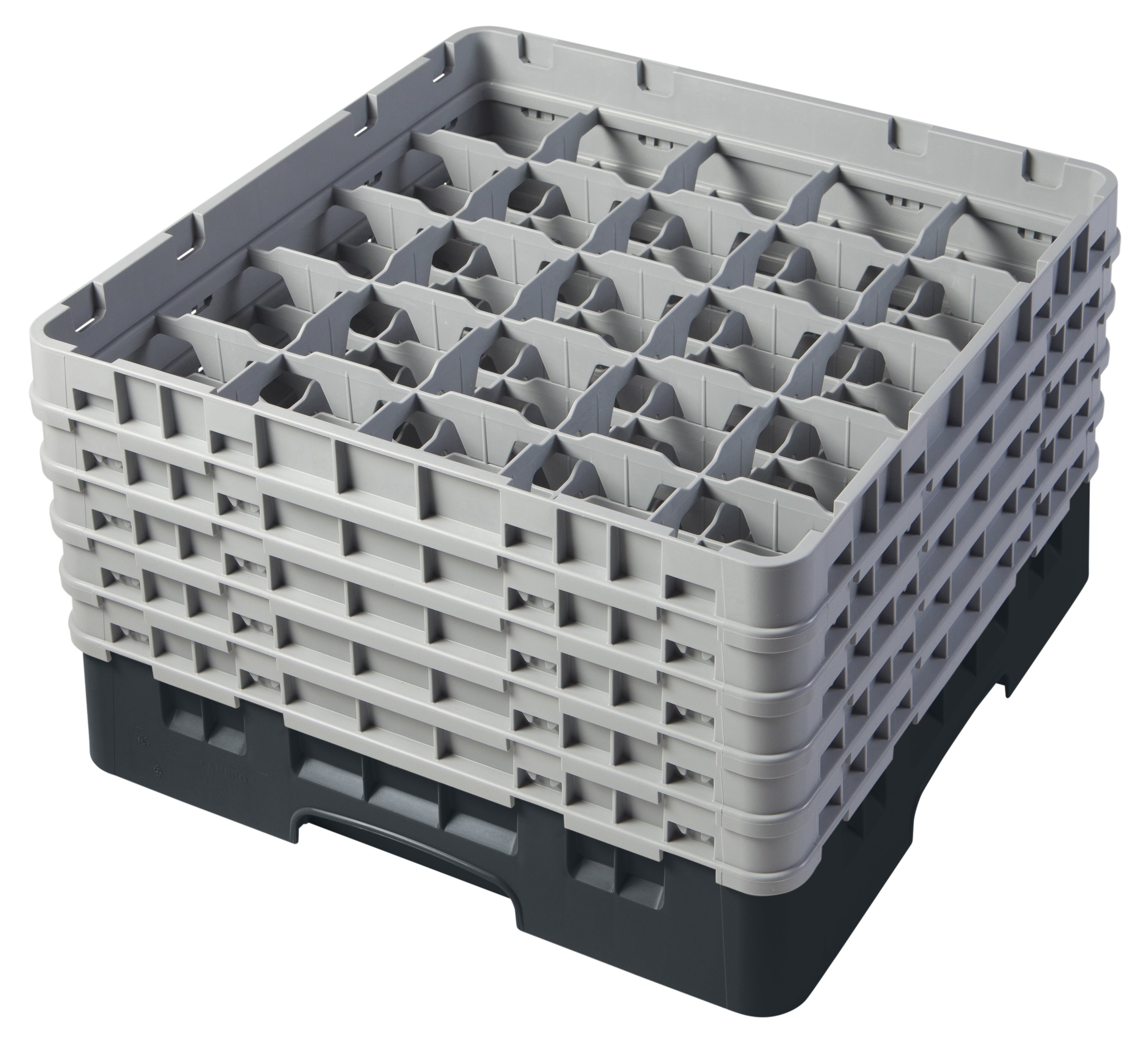 Cambro Camrack® 25-Fächer - Spülkorb mit 5 Extender 500 x 500 x 308 mm, 1 Stück im Karton - 25S958110