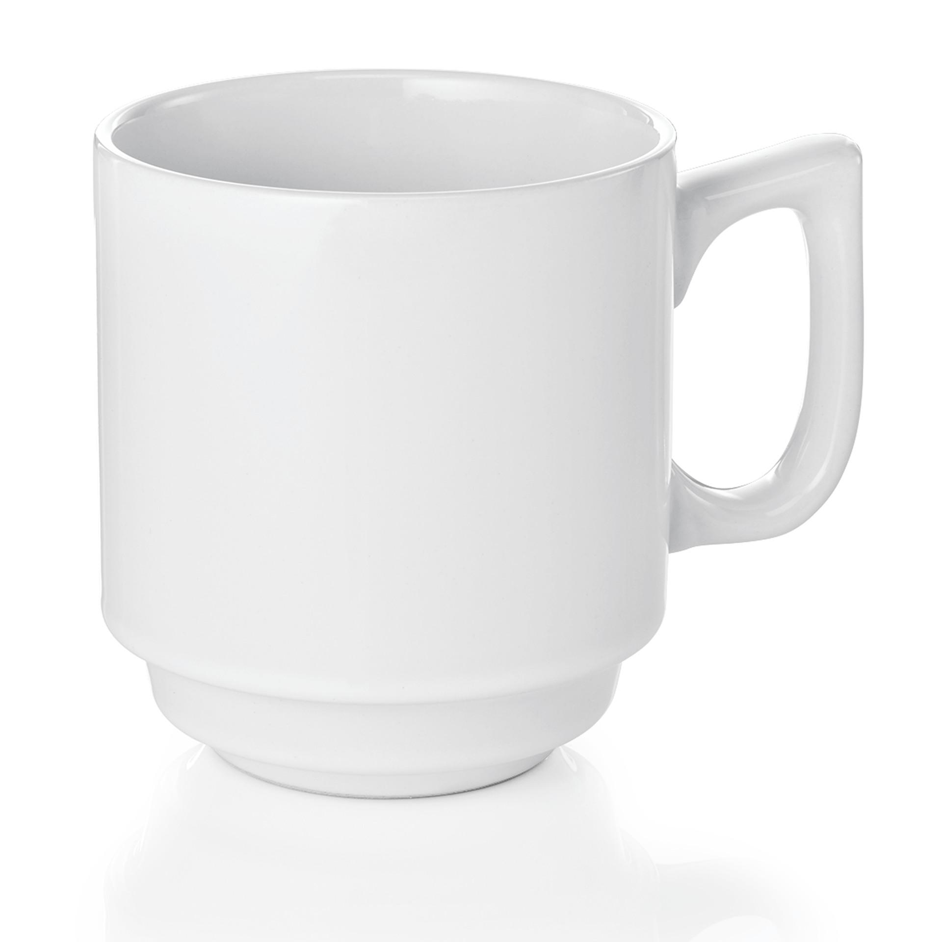 WAS Germany 6x Becher, Porzellan, Weiß, Inhalt: 250ml (4847025)