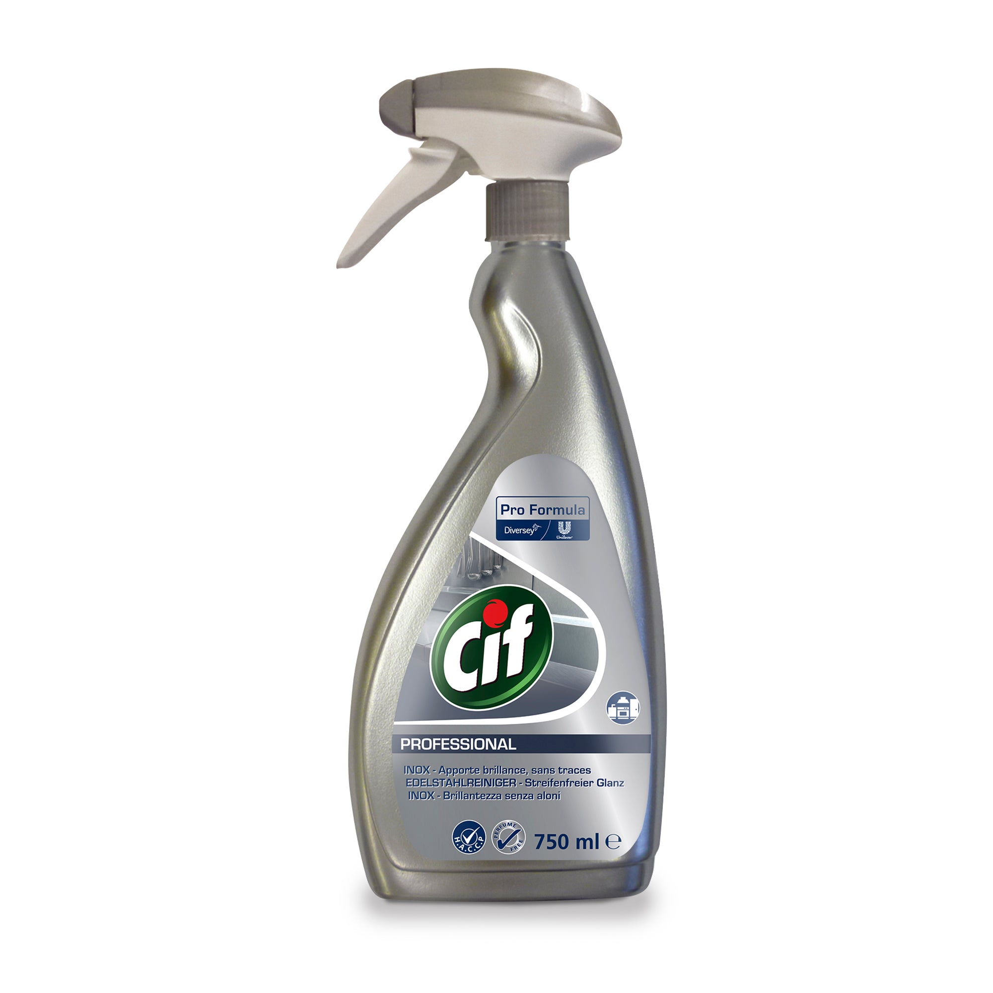 Cif Professional Edelstahlreiniger, Sprühflasche, 6x0,75 L