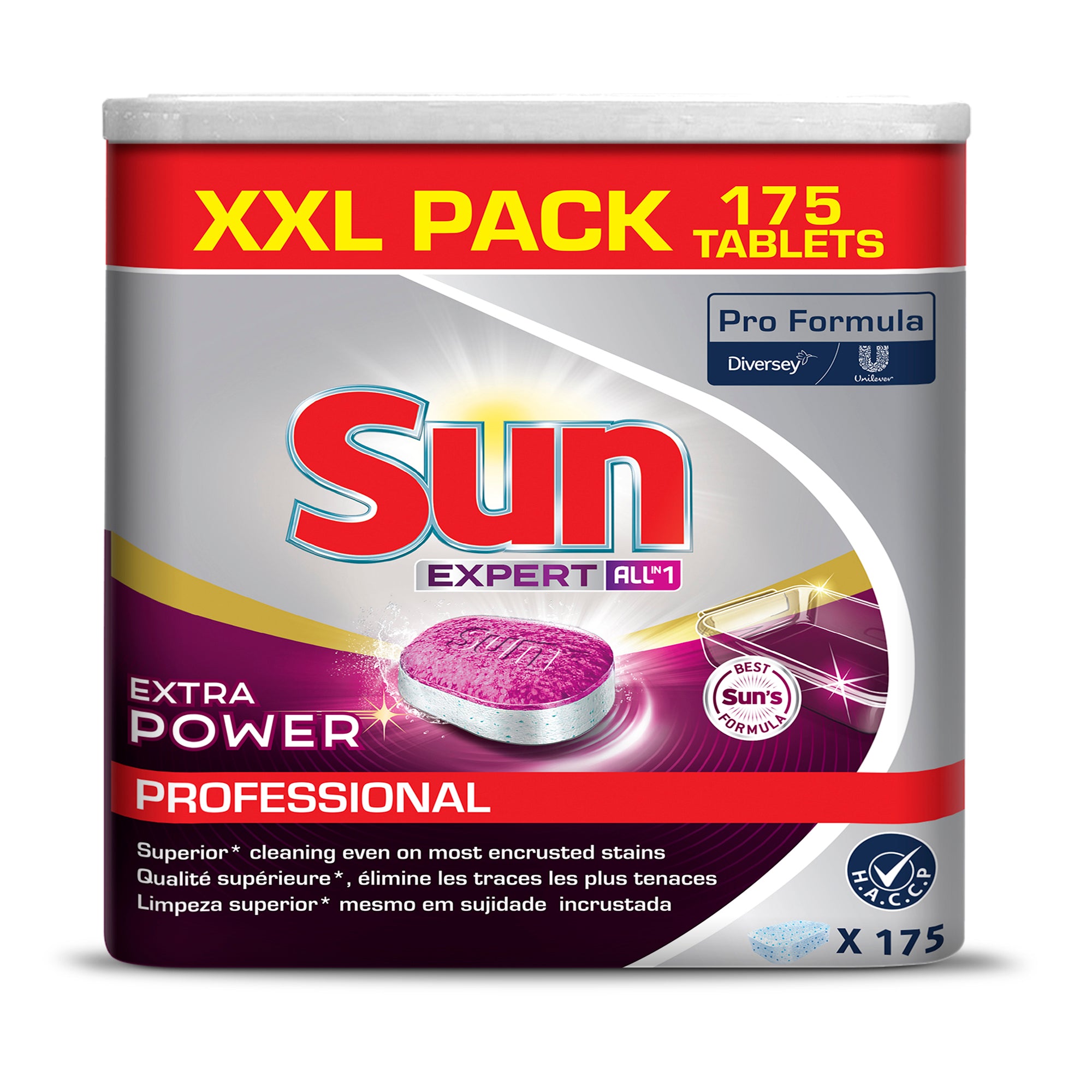 Diversey Sun Professional All in One Extra Power Tabs 175 Tabs