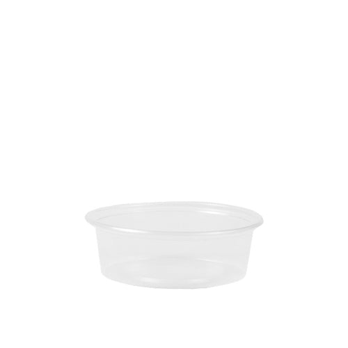 Papstar 1.000 Dressingbecher, rund, Material: PP; Füllinhalt: 50ml, Abmessungen: Ø 7,1cm · 2,4cm, Farbe: transparent