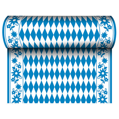 Papstar Tischläufer, stoffähnlich, Airlaid 24 m x 40 cm "Bayrisch Blau"