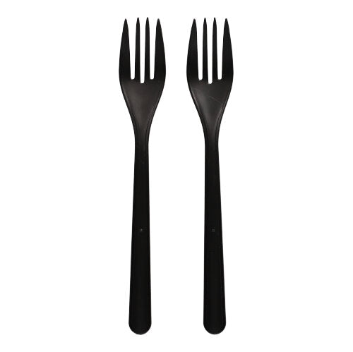 Papstar 1.000 "Circulware by Haval" Gabeln extra stabil, Material: Bio-PP, Länge: 18,5cm, Farbe: schwarz