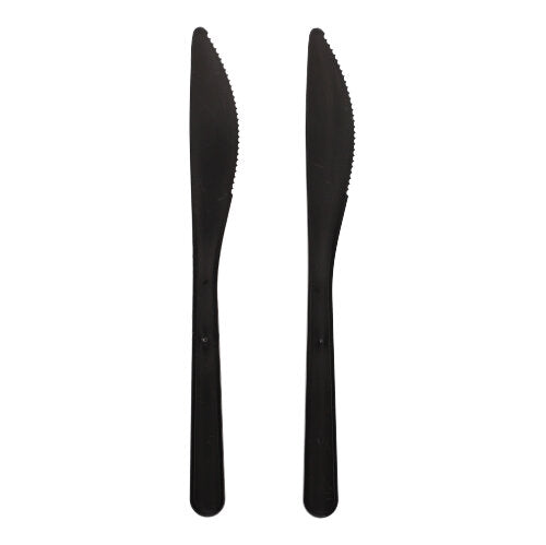 Papstar 1.000 "Circulware by Haval" Messer extra stabil, Material: Bio-PP, Länge: 18,5cm, Farbe: schwarz