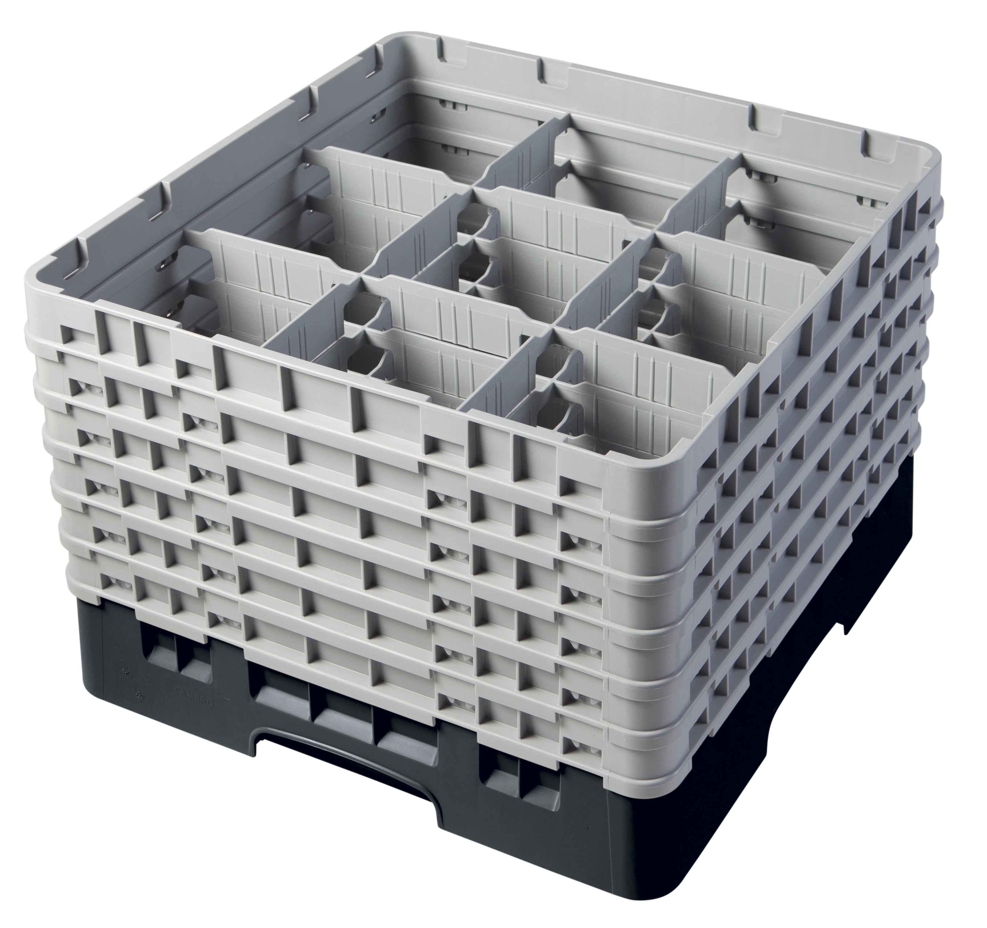 Cambro Camrack® 9-Fächer - Spülkorb mit 6 Extender 500 x 500 x 349 mm, 1 Stück im Karton - 9S1114110