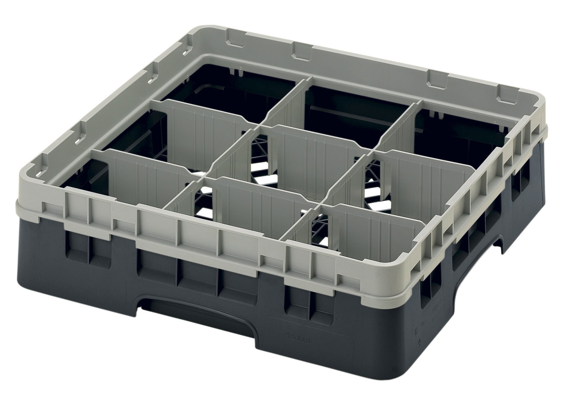 Cambro Camrack® 9-Fächer - Spülkorb mit 1 Extender 500 x 500 x 143 mm, 1 Stück im Karton - 9S318110