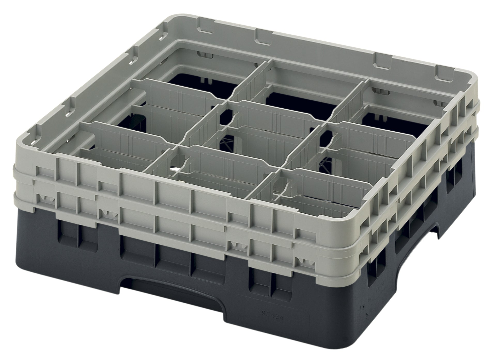 Cambro Camrack® 9-Fächer - Spülkorb mit 2 Extender 500 x 500 x 184 mm, 1 Stück im Karton - 9S434110