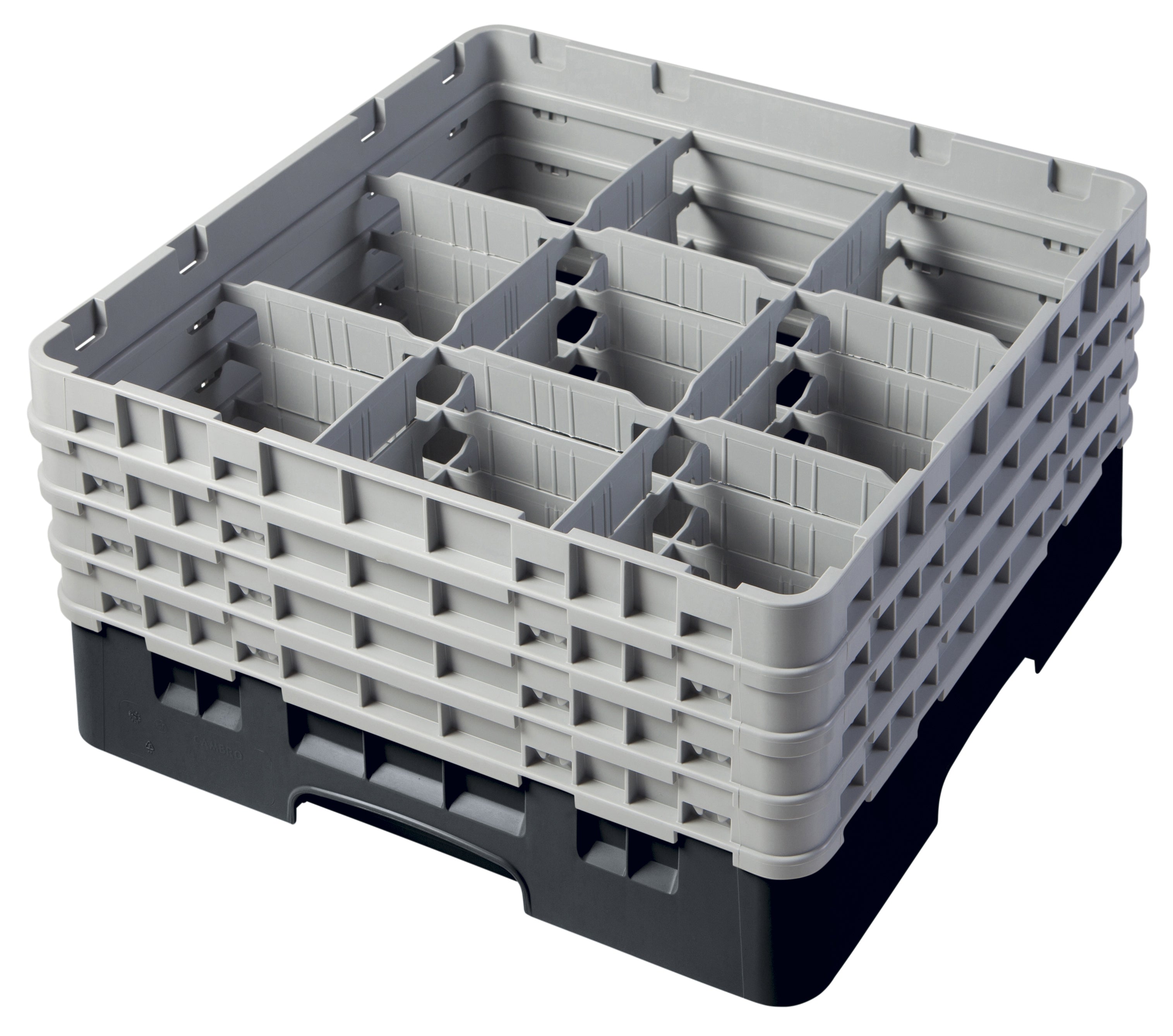 Cambro Camrack® 9-Fächer - Spülkorb mit 4 Extender 500 x 500 x 267 mm, 1 Stück im Karton - 9S800110