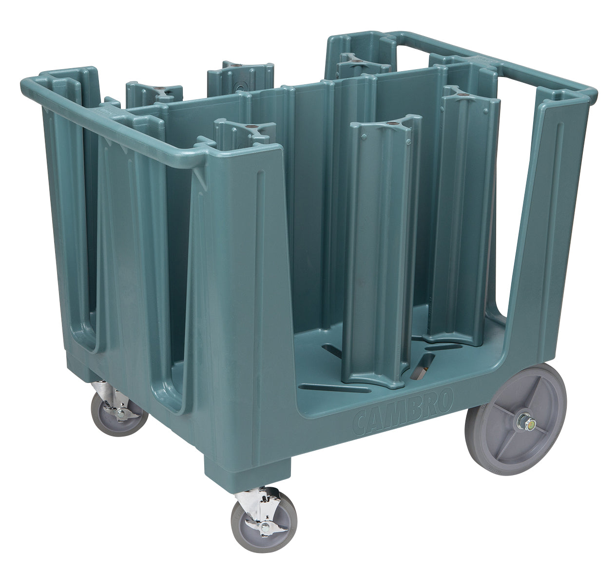 Cambro verstellbarer Geschirrwagen mit 4 Trennsäulen, schieferblau, 1 Stück im Karton - ADCS401