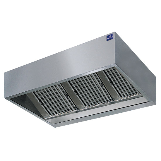 Mastro Wandhaube in Kastenform mit Einbaubeleuchtung, 1200x1100 mm
