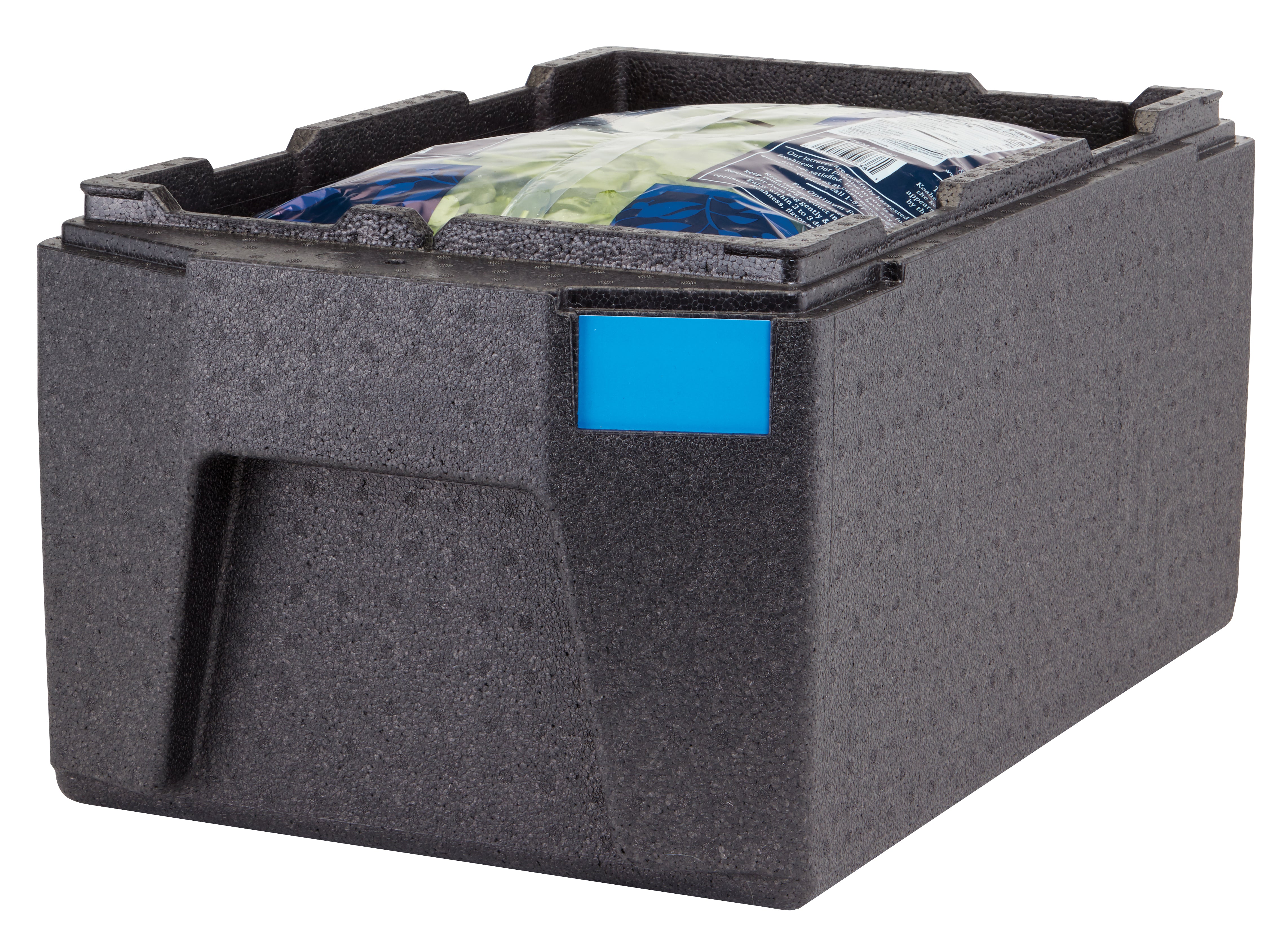 Cambro Cam GoBox® Toplader, Transportbox schwarz, große Griffe, passend für GN 1/1 200 mm tief, 1 Stück im Karton - EPP180LH110