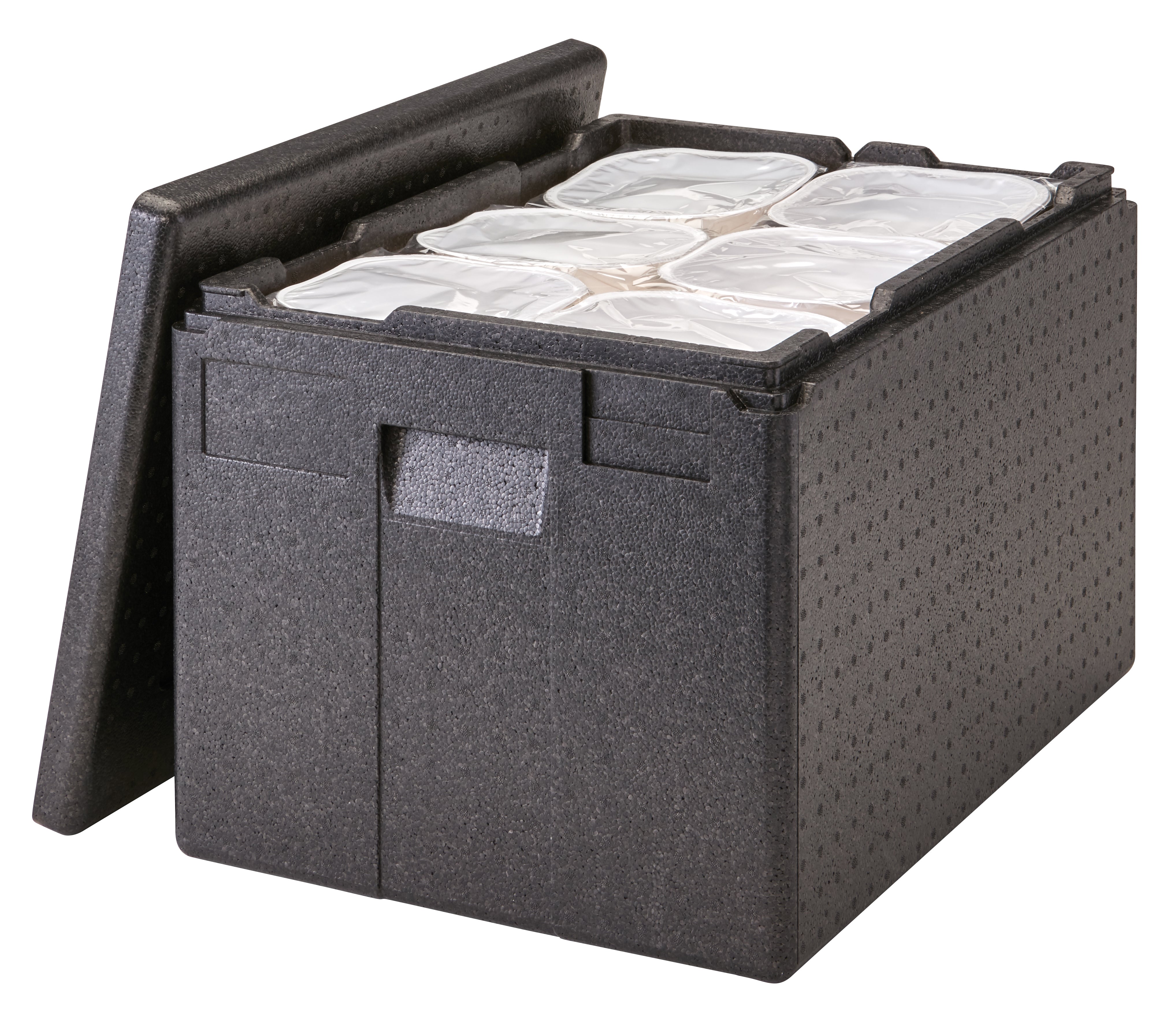Cambro Cam GoBox® Mehrzweckbox Toplader Transportbox schwarz, passend für 3x GN1/1-100 mm, 1 Stück im Karton - EPP180XL110