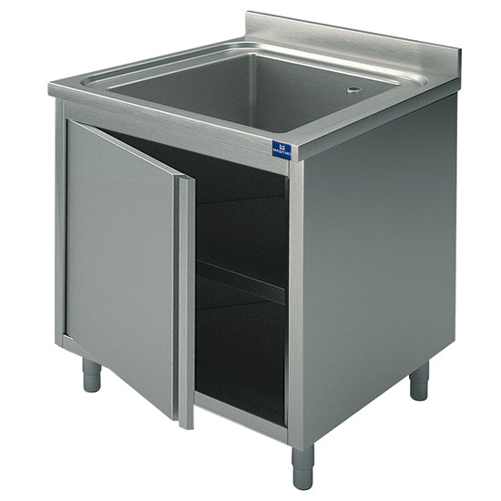 Mastro Spülschrank, 1 Becken, auf Schrank, mit Flügeltür, 800x700 mm