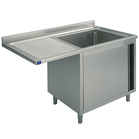 Mastro Spülschrank mit Flügeltür für Einbau-Geschirrspüler, 1 Becken rechts, 1200x600 mm